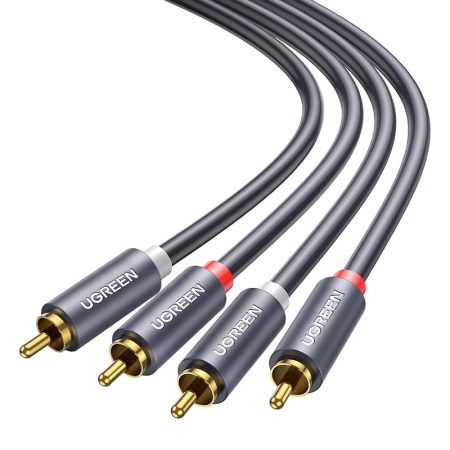 Przewód 2RCA (Cinch) do 2RCA (Cinch) UGREEN  AV104 3m (czarny)