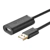 Kabel UGREEN USB-A-USB-A 10m USB 2.0 aktywny (czarny)
