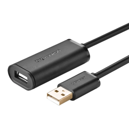 Kabel UGREEN US121 USB-A-USB-A 15m aktywny (czarny)