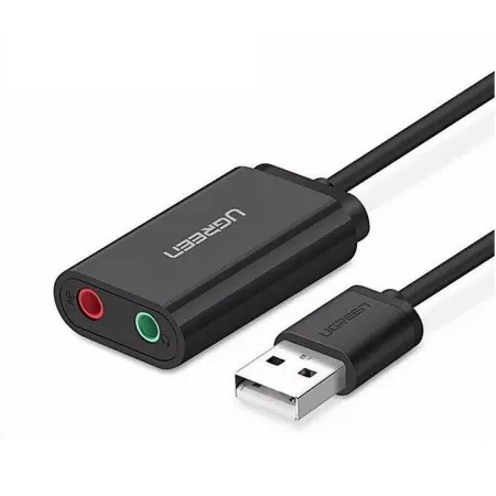 Karta dźwiękowa USB UGREEN US205 15cm (czarna)