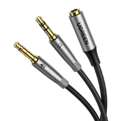 Adapter audio UGREEN AV193 jack 3.5mm-2xjack 3.5mm (szary) Adapter audio UGREEN AV193 jack 3.5mm-2xjack 3.5mm (szary)
