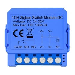 1-kanałowy moduł przełącznika ZigBee ze stykiem beznapięciowym Avatto ZWSM16-DC32V-1 1-kanałowy moduł przełącznika ZigBee ze stykiem beznapięciowym Avatto ZWSM16-DC32V-1