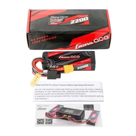 Akumulator GENS ACE G-Tech 2200mAh 7.4V 60C 2S1P XT60 Hardcase