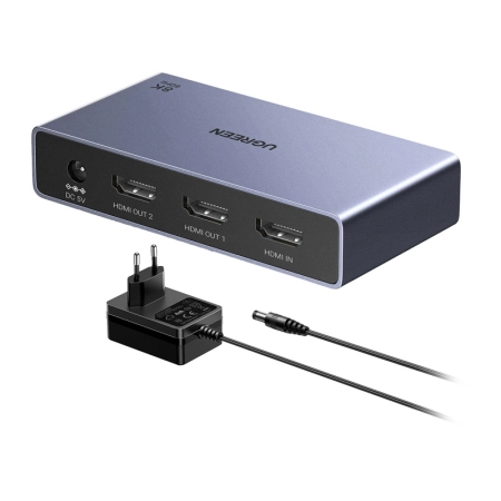 Rozdzielacz HDMI Ugreen CM694 1x2, 8K, 60Hz (czarny)
