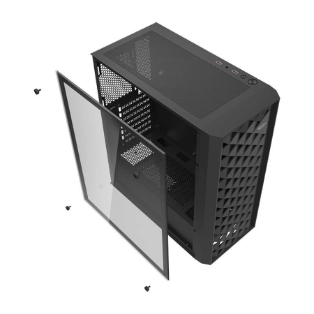 Obudowa komputerowa DARKFLASH DK351 + 4 wentylatory RGB (czarna)