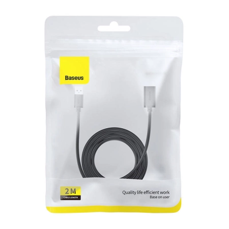 Kabel BASEUS AirJoy USB-A-USB-A przedłużacz 2m (czarny)