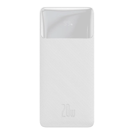 Powerbank BASEUS Bipow 10000mAh 20W 2xUSB USB-C (biały)