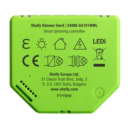 Inteligentny ściemniacz Shelly Dimmer Gen4 Zigbee/Matter