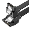 Kabel UGREEN US217 SATA kątowy 0.5m (czarny)
