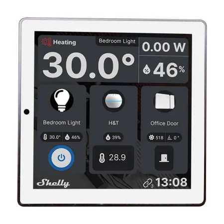 Zestaw SHELLY Wall Display Wi-Fi BT + BLU H&T (biały)