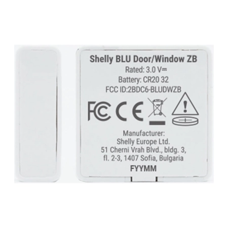 Czujnik drzwi i okien Shelly BLU Door/Window ZB Zigbee, Bluetooth