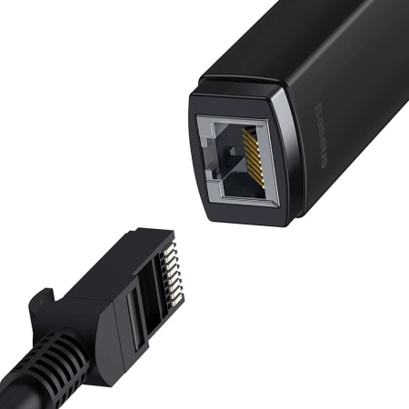 Adapter BASEUS Lite Series USB-C-RJ45 100Mbps (czarny)